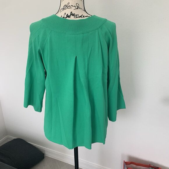 Cable & Gauge XL Green knit Cape Sweater NWOT - Picture 2 of 5